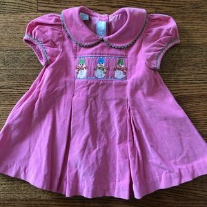 Smocked snowman dress